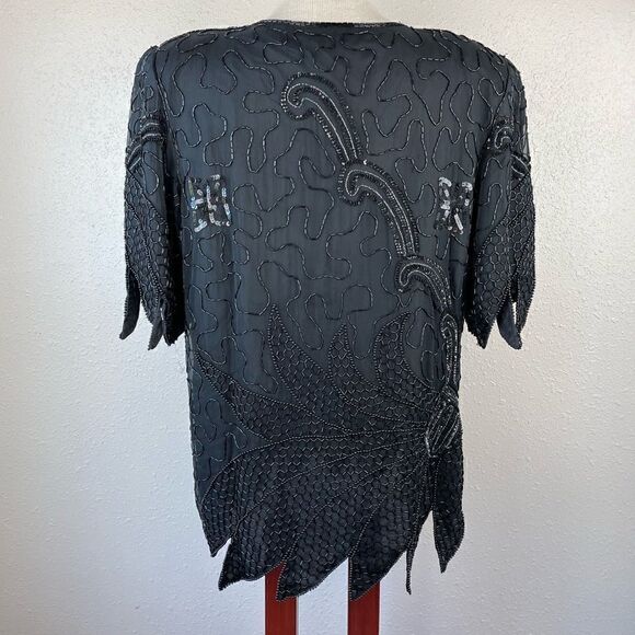 NWT Mark & John Beaded Sequin Blouse Size M - Picture 6 of 7